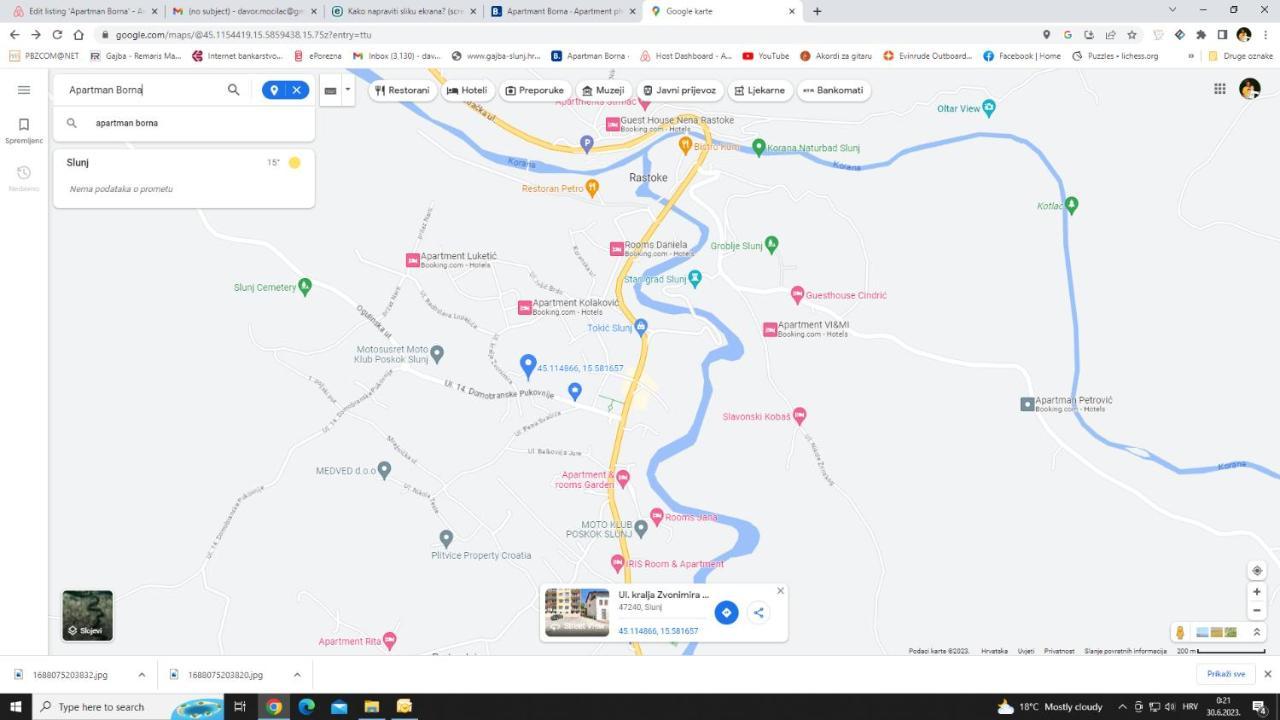Apartmant Borna Slunj Zewnętrze zdjęcie
